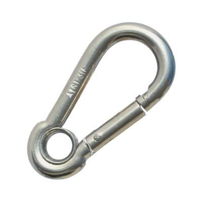 N. Plieno karabinas su kilpa - įvairių dydžių N. Plieno karabinas su kilpa - įvairių dydžių